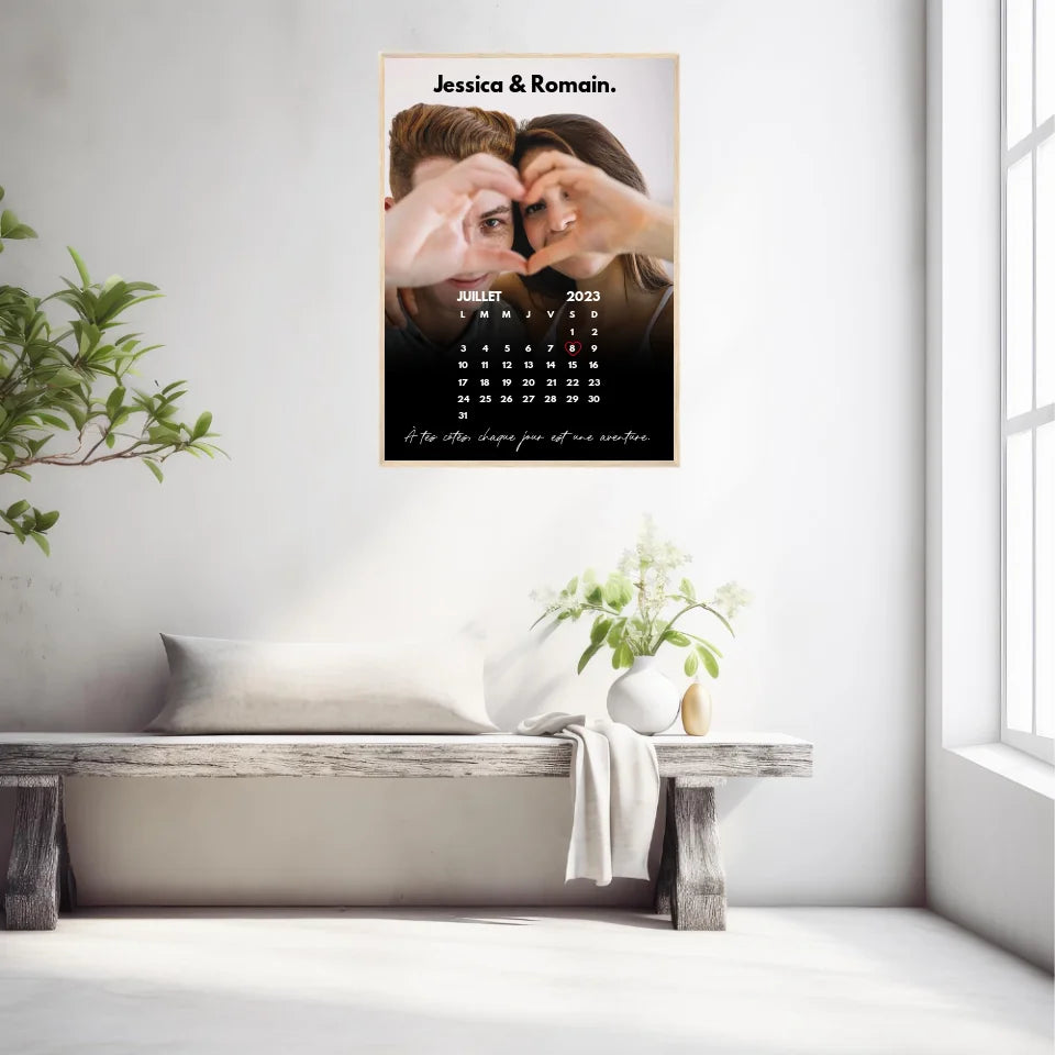 Affiche Personnalisée Calendrier Photo Couple