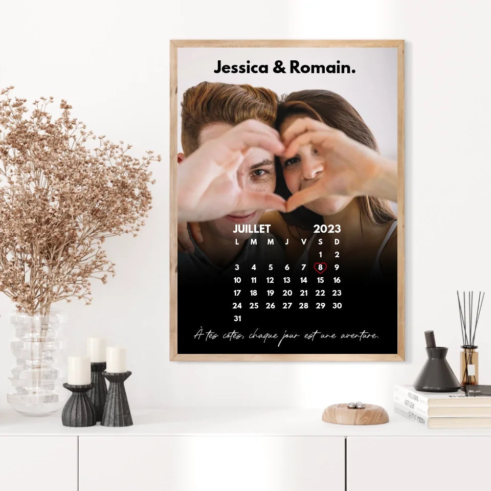 Affiche Personnalisée Calendrier Photo Couple