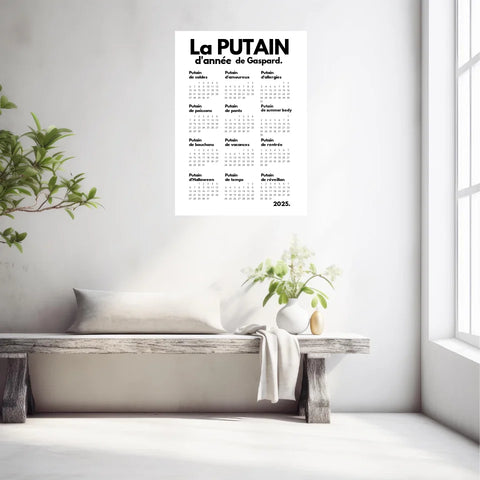 Affiche Personnalisée Calendrier La Putain d'Année