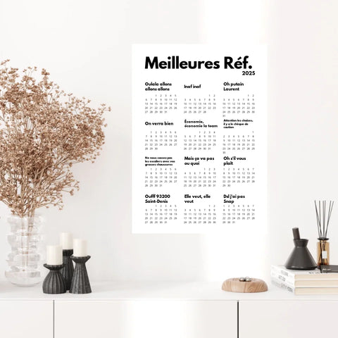 Affiche Personnalisée Calendrier Des Meilleures Réf