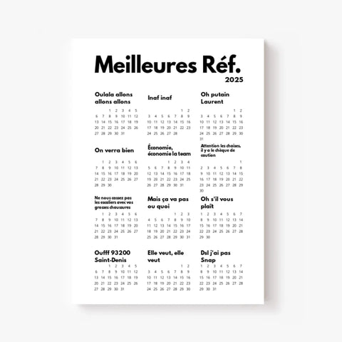 Affiche Personnalisée Calendrier Des Meilleures Réf