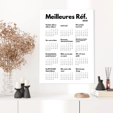 Affiche Personnalisée Calendrier Des Meilleures Réf