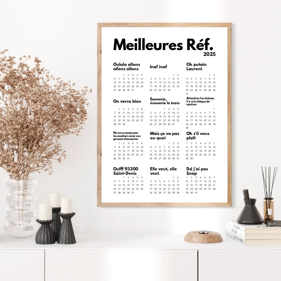 Affiche Personnalisée Calendrier Des Meilleures Réf