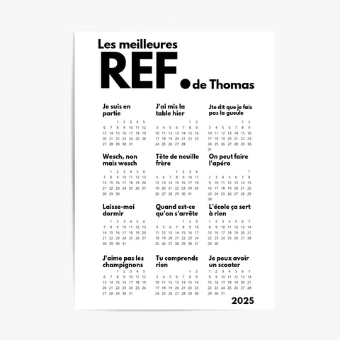 Affiche Calendrier Meilleures Réf Personnalisées