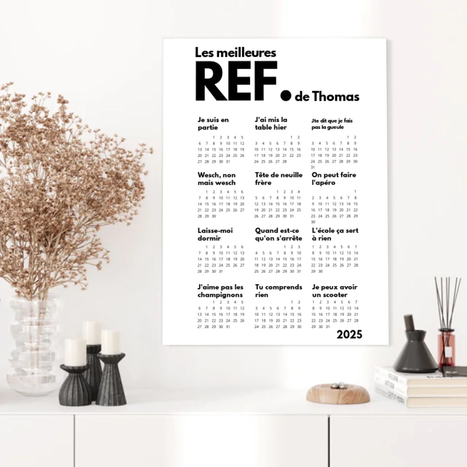 Affiche Calendrier Meilleures Réf Personnalisées