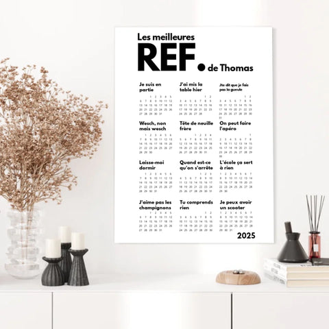 Affiche Calendrier Meilleures Réf Personnalisées