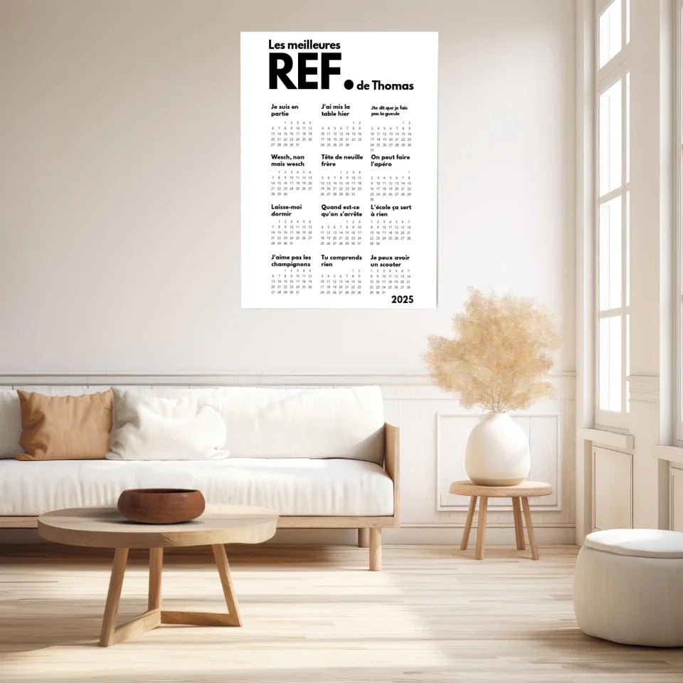 Affiche Calendrier Meilleures Réf Personnalisées