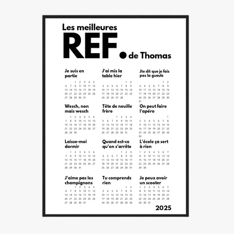 Affiche Calendrier Meilleures Réf Personnalisées