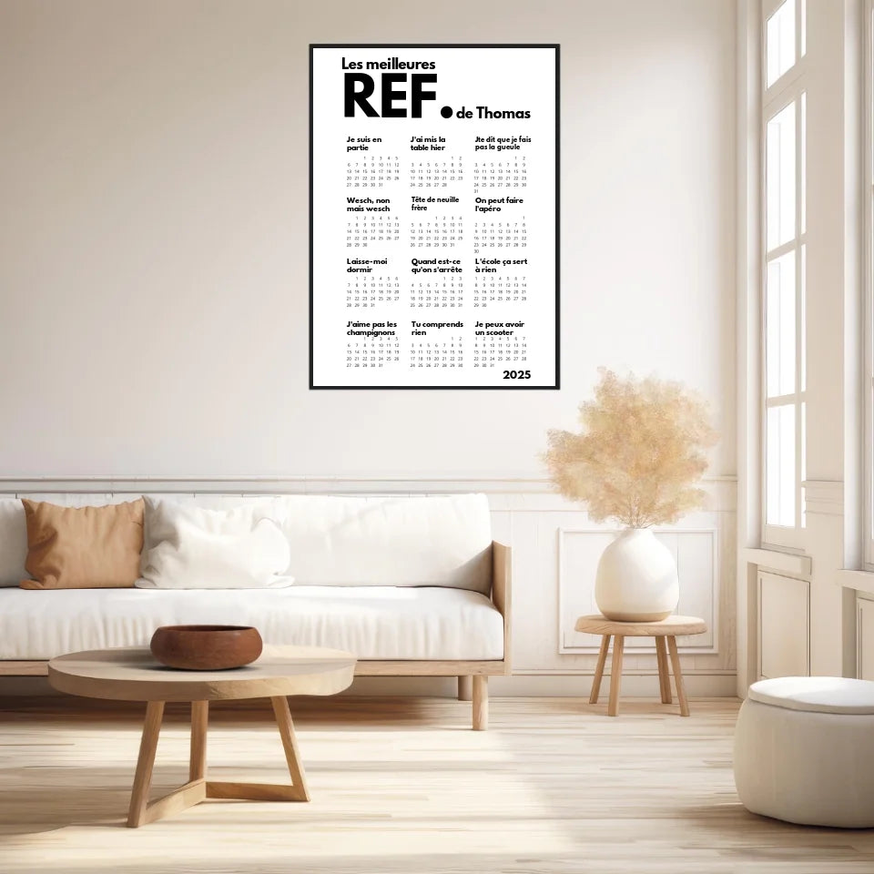 Affiche Calendrier Meilleures Réf Personnalisées