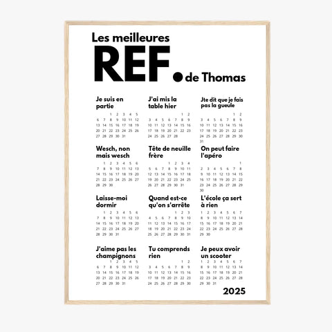 Affiche Calendrier Meilleures Réf Personnalisées