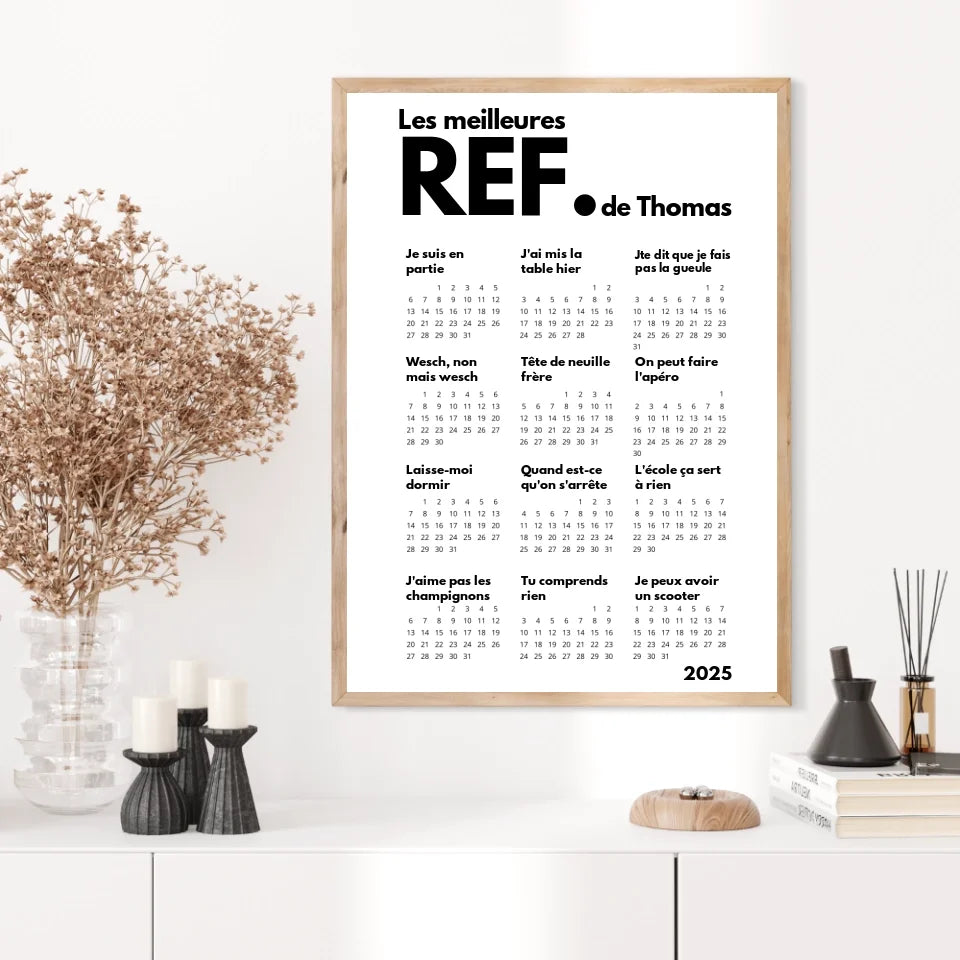 Affiche Calendrier Meilleures Réf Personnalisées