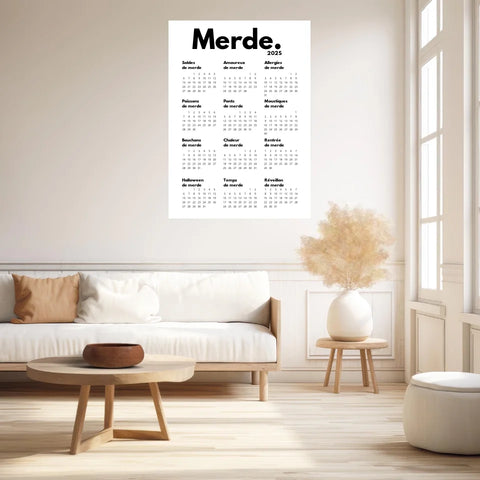 Affiche Personnalisée Calendrier Merde