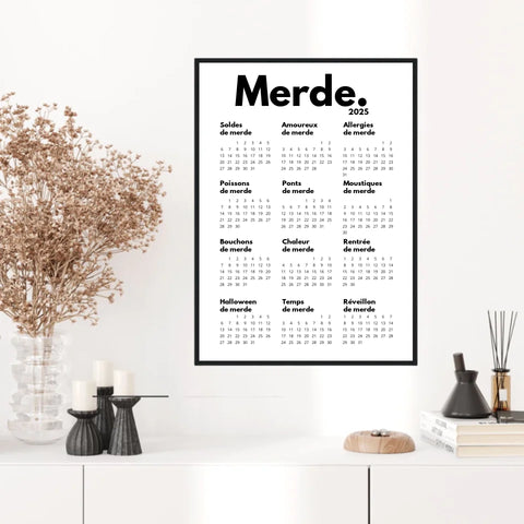 Affiche Personnalisée Calendrier Merde