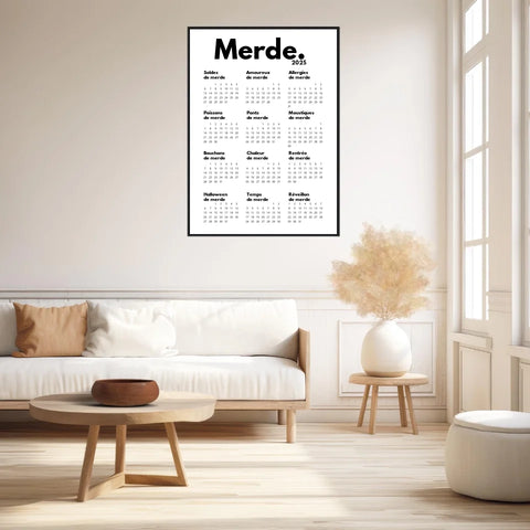 Affiche Personnalisée Calendrier Merde