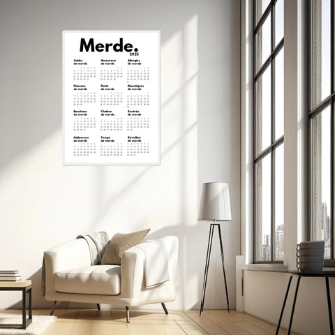 Affiche Personnalisée Calendrier Merde