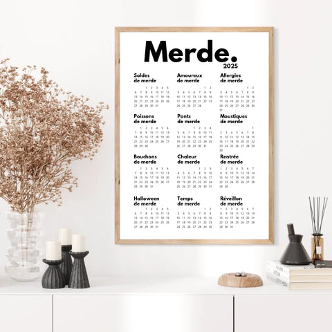 Affiche Personnalisée Calendrier Merde