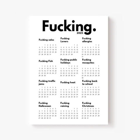 Affiche Personnalisée Calendrier The Fucking