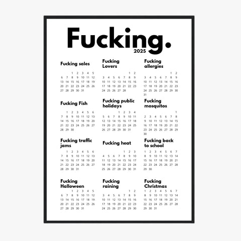 Affiche Personnalisée Calendrier The Fucking