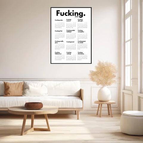 Affiche Personnalisée Calendrier The Fucking