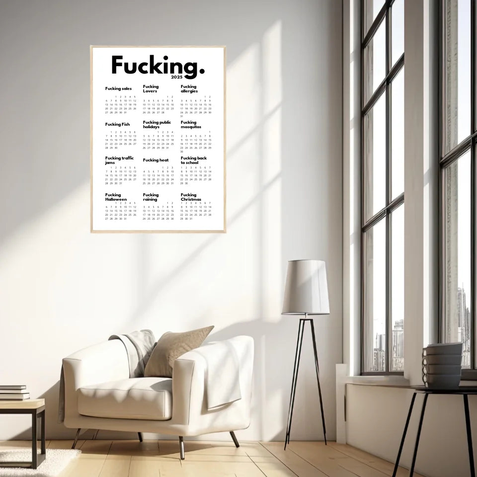 Affiche Personnalisée Calendrier The Fucking