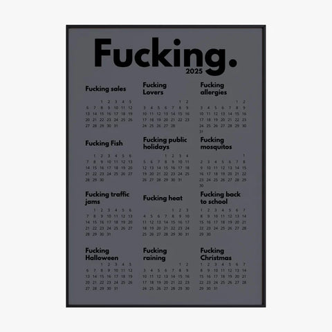 Affiche Personnalisée Calendrier The Fucking