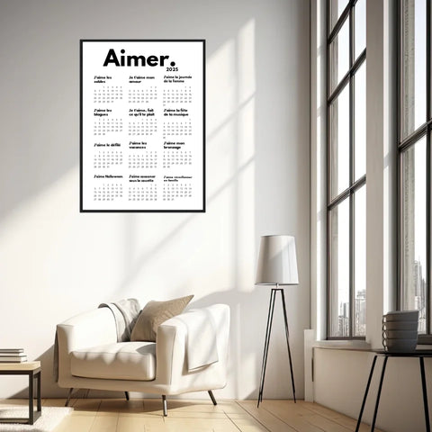 Affiche Personnalisée Calendrier Aimer