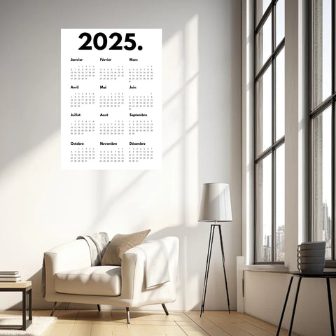 Affiche Personnalisée Calendrier 2025