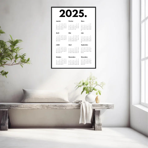 Affiche Personnalisée Calendrier 2025