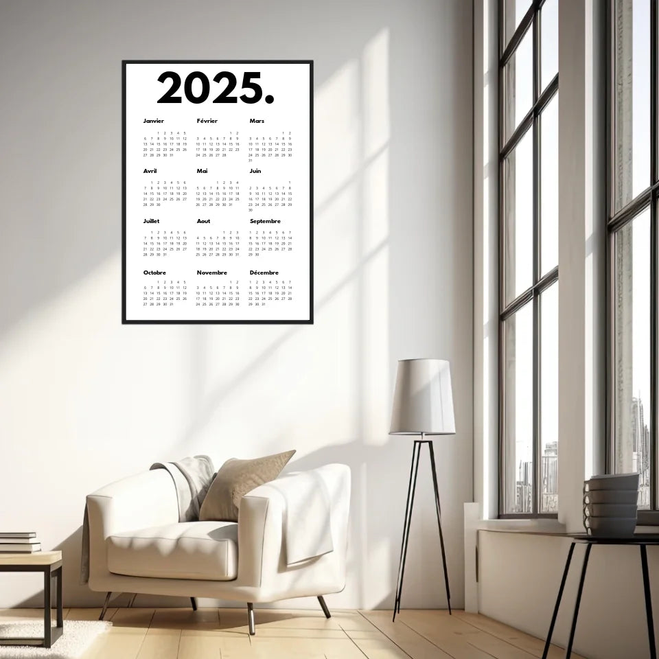 Affiche Personnalisée Calendrier 2025