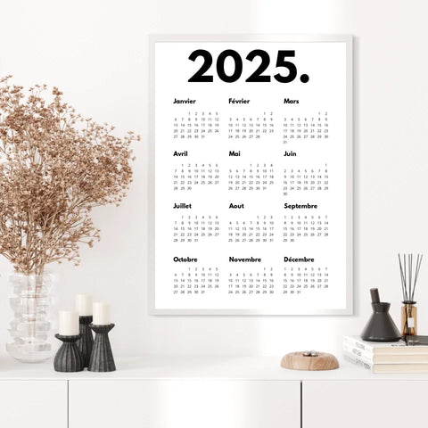 Affiche Personnalisée Calendrier 2025