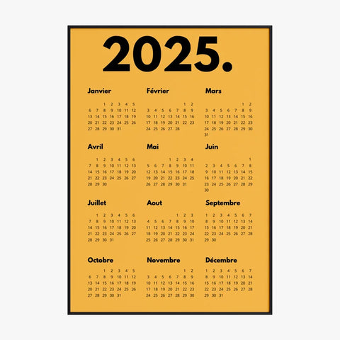 Affiche Personnalisée Calendrier 2025