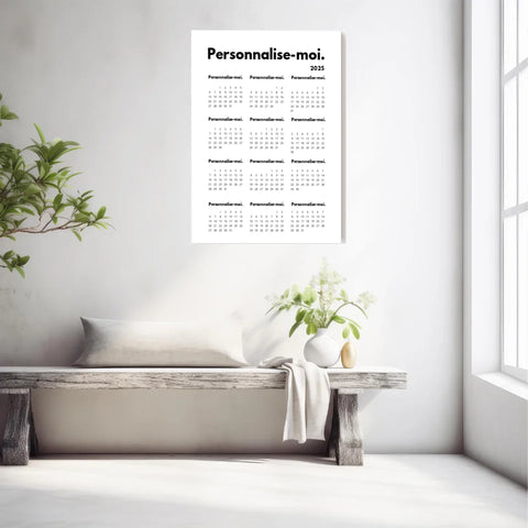 Affiche Calendrier Personnalisable 2025