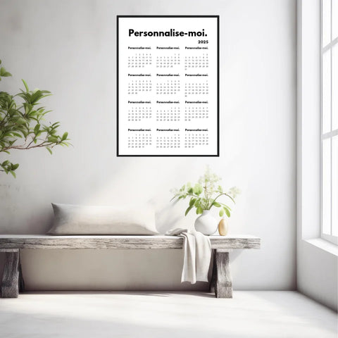 Affiche Calendrier Personnalisable 2025