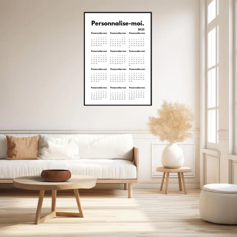 Affiche Calendrier Personnalisable 2025