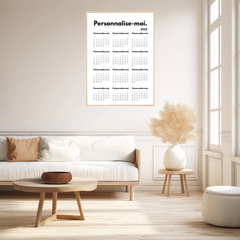 Affiche Calendrier Personnalisable 2025