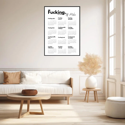 Affiche Personnalisée Calendrier The Fucking Year