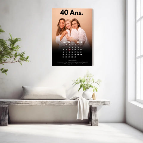 Affiche Personnalisée Calendrier Photo Anniversaire