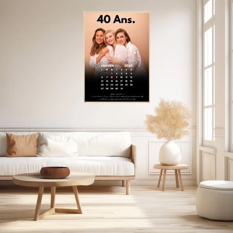 Affiche Personnalisée Calendrier Photo Anniversaire