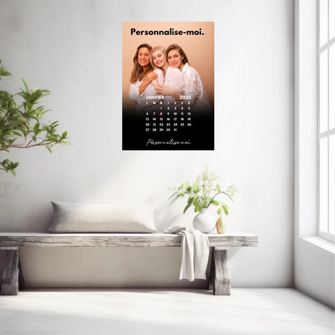Affiche Personnalisée Calendrier Photo Anniversaire