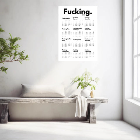Affiche Personnalisée Calendrier The Fucking