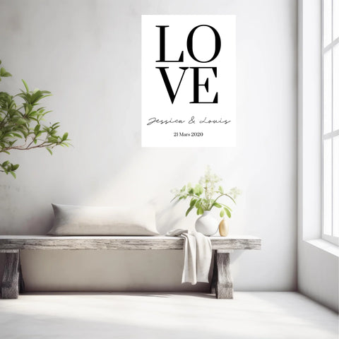 Tableau Couple Personnalisé Love
