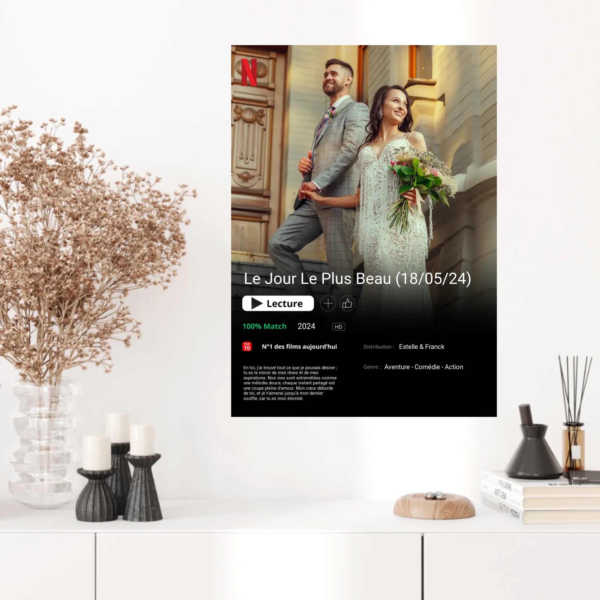 Affiche Personnalisée Poster Netflix Mariage