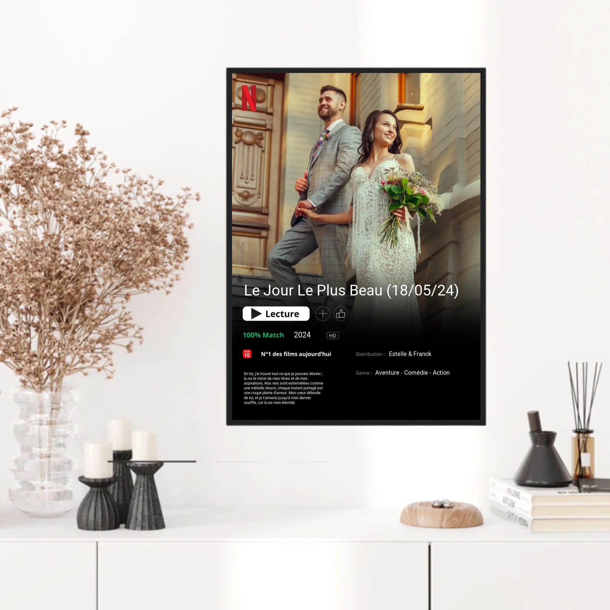 Affiche Personnalisée Poster Netflix Mariage