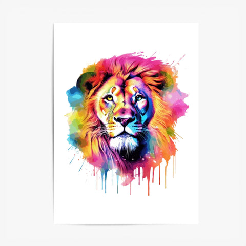 Tableau Animaux Lion Pop Art