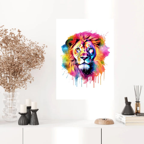 Tableau Animaux Lion Pop Art