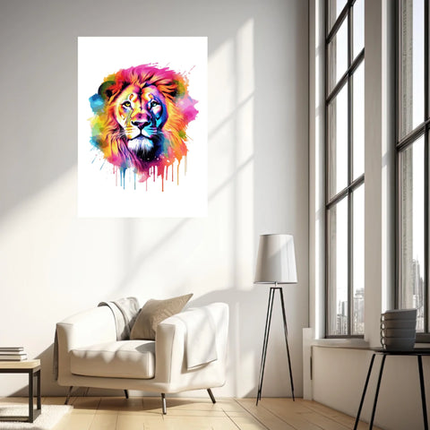 Tableau Animaux Lion Pop Art