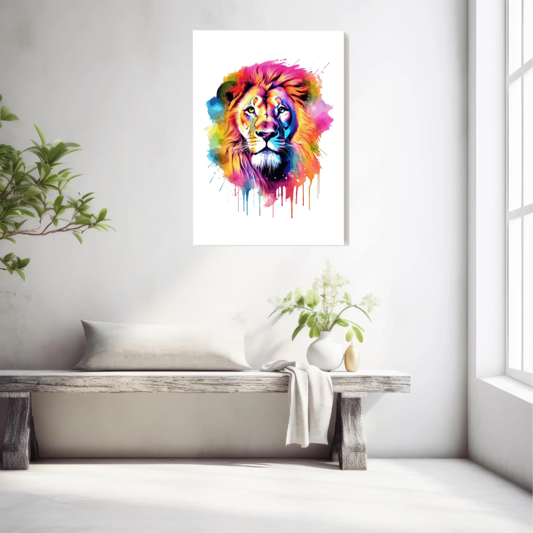 Tableau Animaux Lion Pop Art