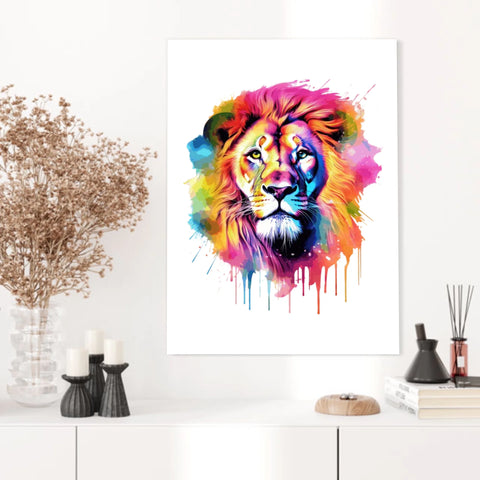 Tableau Animaux Lion Pop Art