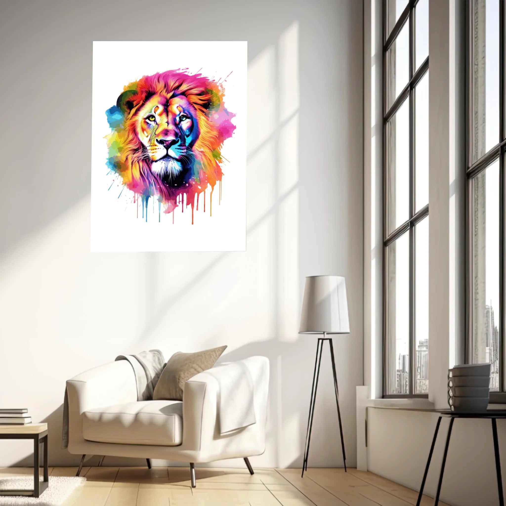 Tableau Animaux Lion Pop Art