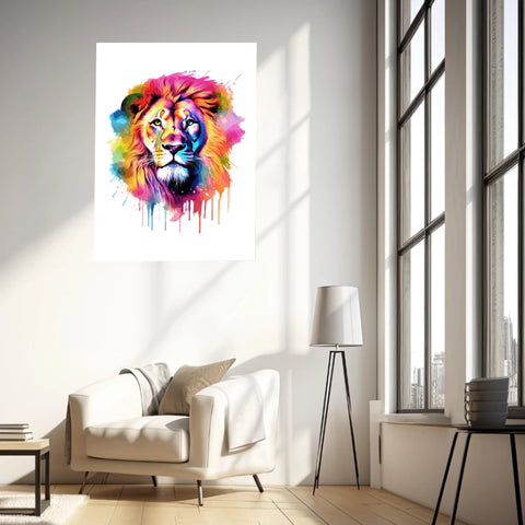 Tableau Animaux Lion Pop Art